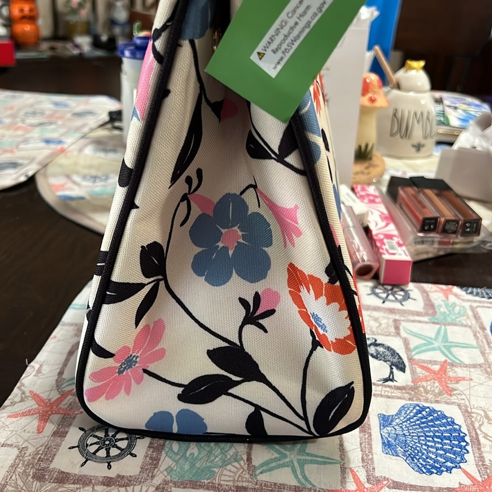 NEW Kate Spade Floral Tote - Black, Orange, Blue, Pink - Picture 3 of 6